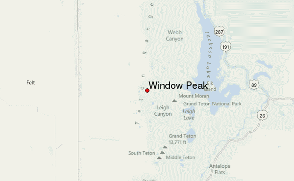 Window Peak Location Map