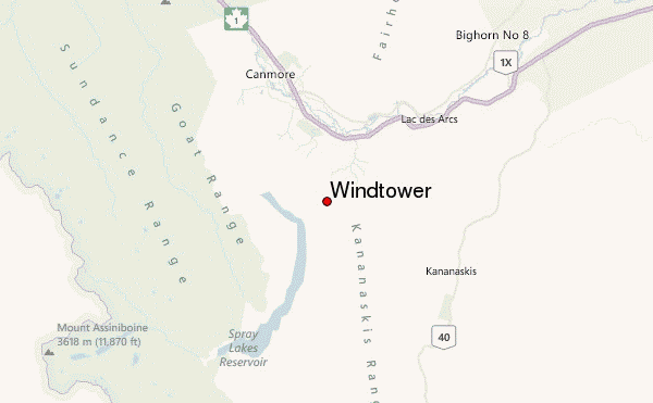 Windtower Location Map