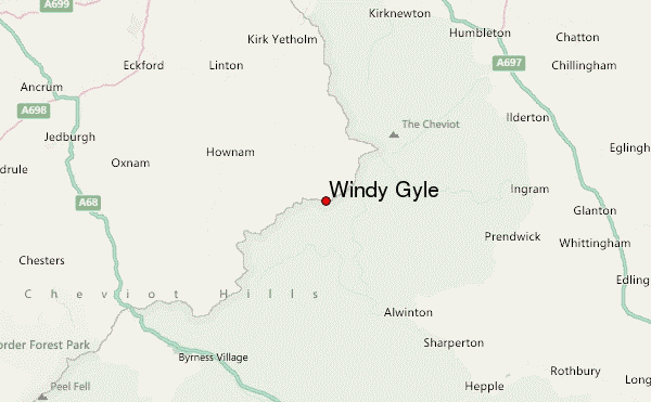 Windy Gyle Location Map