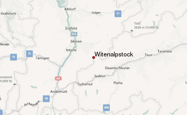 Witenalpstock Location Map