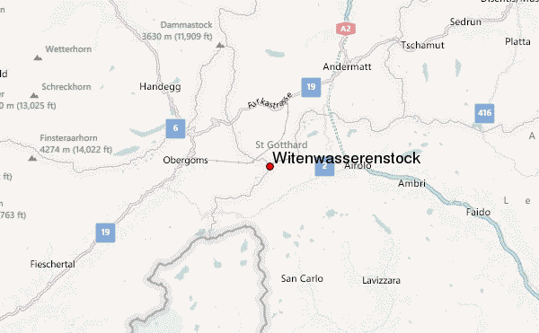 Witenwasserenstock Location Map