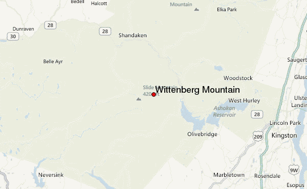 Wittenberg Mountain Location Map