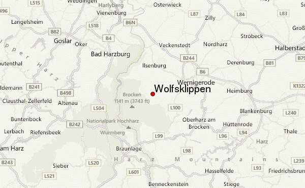 Wolfsklippen Location Map