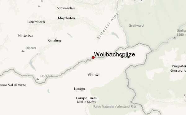 Wollbachspitze Location Map