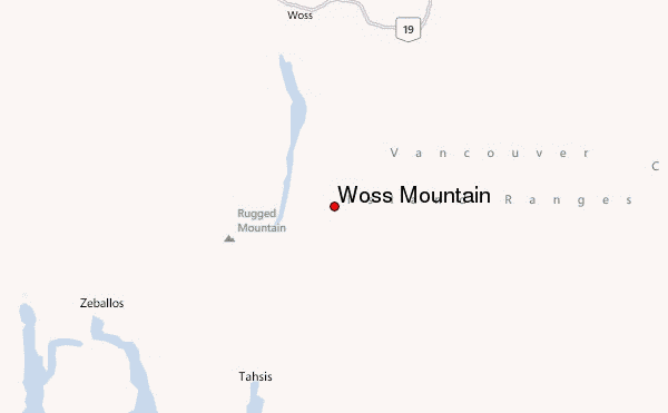 Woss Mountain Location Map