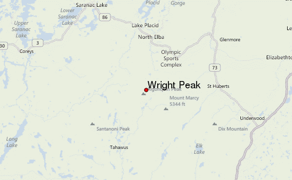 Wright Peak Location Map