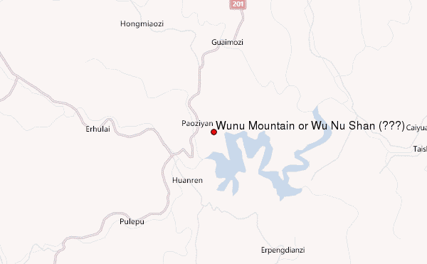 Wunü Mountain or Wu Nu Shan (五女山) Location Map