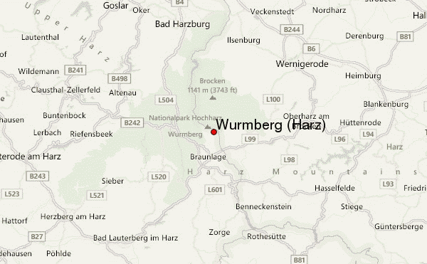 Wurmberg (Harz) Location Map