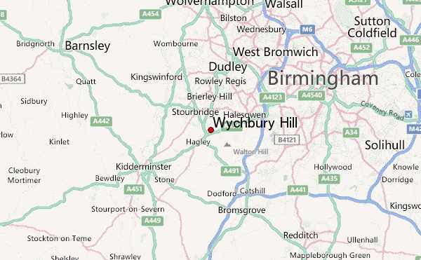 Wychbury Hill Location Map