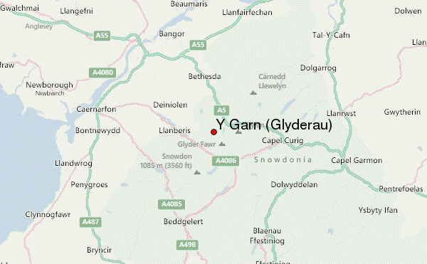Y Garn (Glyderau) Location Map