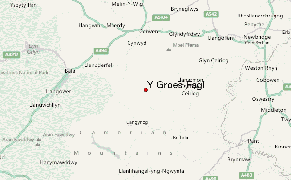 Y Groes Fagl Location Map