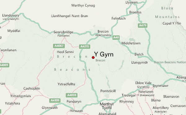 Y Gyrn Location Map