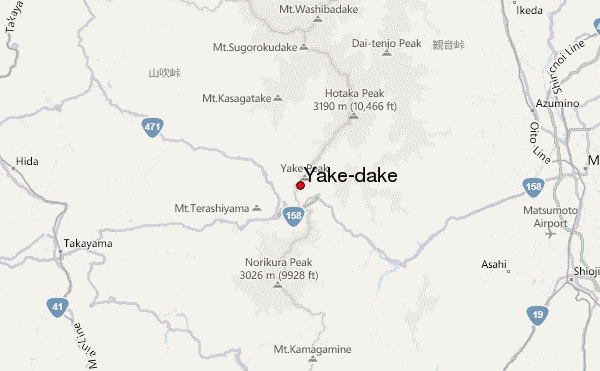 Yake-dake Location Map
