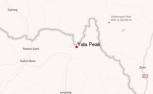 Yala Peak Location Map