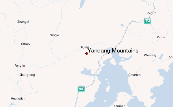 Yandang Mountains Location Map