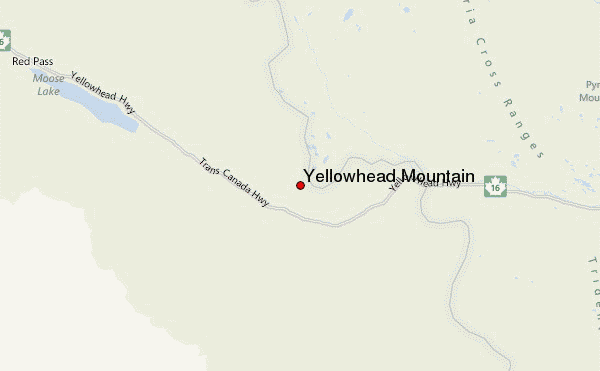 Yellowhead Mountain Location Map