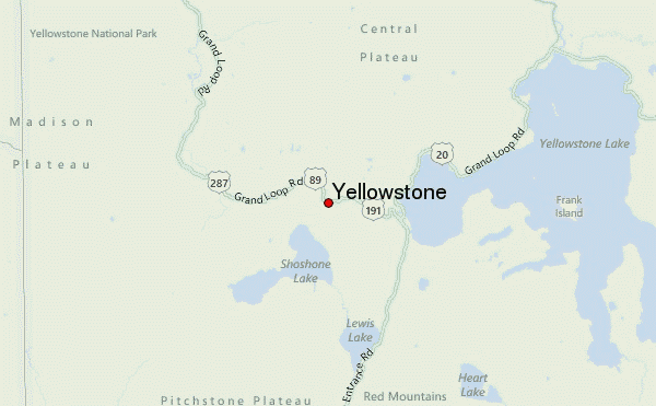 Yellowstone Location Map