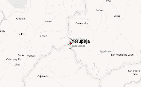 Yerupaja Location Map