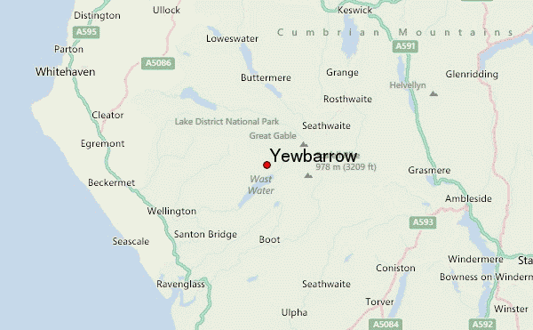 Yewbarrow Location Map