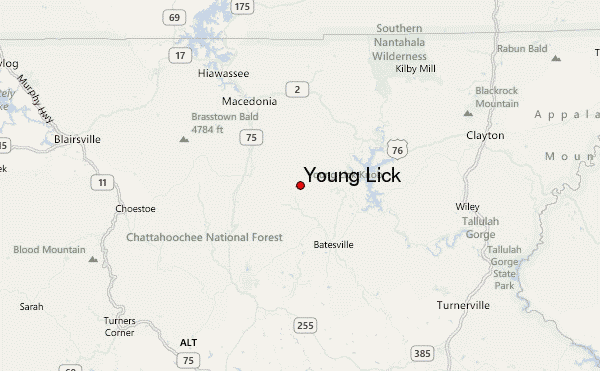 Young Lick Location Map