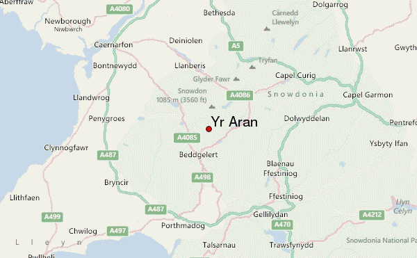 Yr Aran Location Map