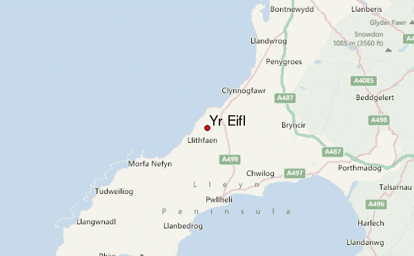 Yr Eifl Location Map