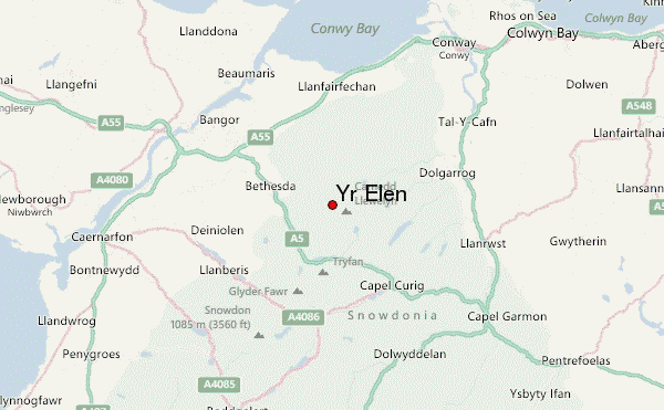 Yr Elen Location Map
