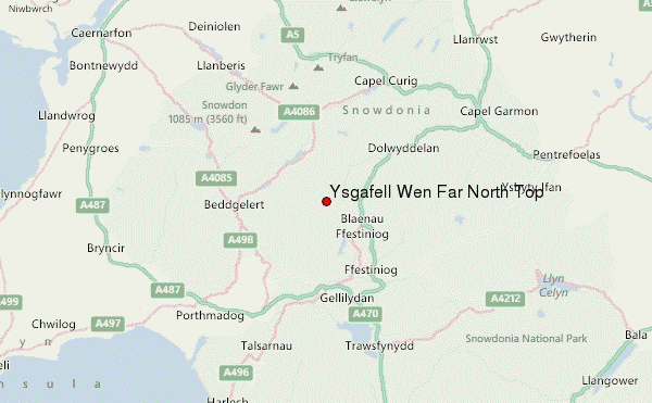 Ysgafell Wen Far North Top Location Map