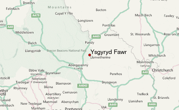 Ysgyryd Fawr Location Map