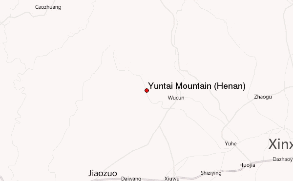Yuntai Mountain (Henan) Location Map