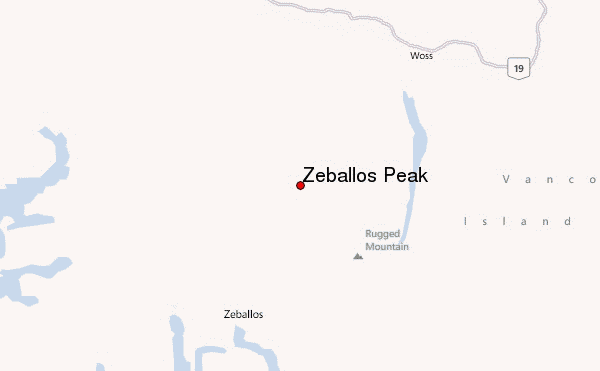 Zeballos Peak Location Map