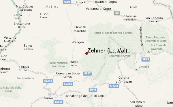 Zehner (La Val) Location Map