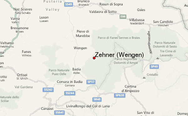 Zehner (Wengen) Location Map