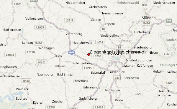 Ziegenkopf (Habichtswald) Location Map