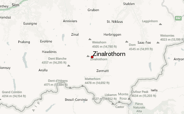 Zinalrothorn Location Map