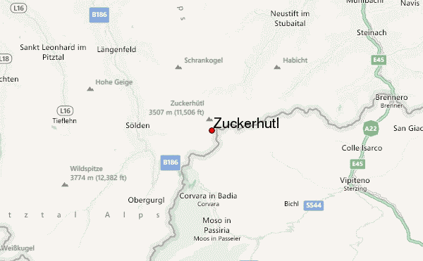 Zuckerhütl Location Map