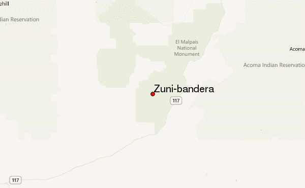 Zuni-bandera Location Map