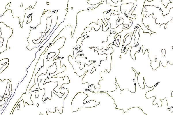 Mountain peaks around A' Bhuidheanach Bheag