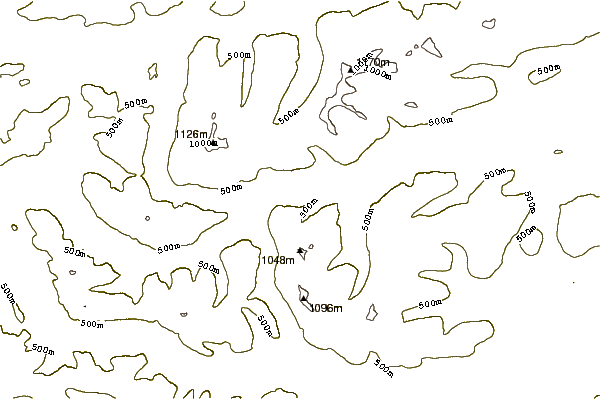 Mountain peaks around A' Chràlaig