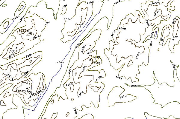 Mountain peaks around A' Mharconaich