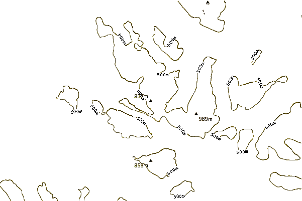 Mountain peaks around A'Mhaighdean