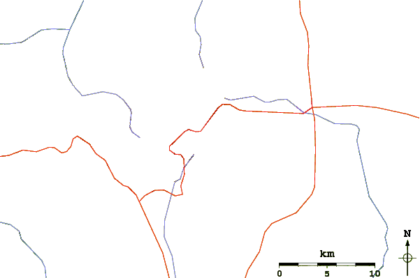 Roads and rivers around Abajo Peak