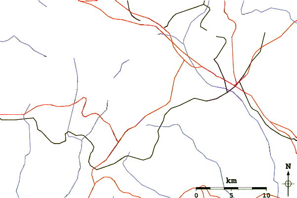 Roads and rivers around Abantos