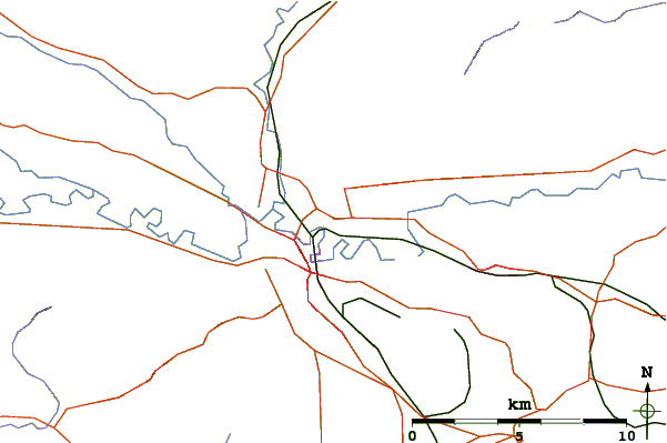 Roads and rivers around Abbey Craig