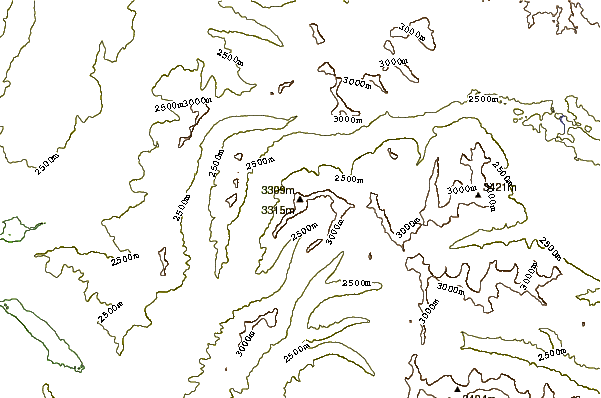 Mountain peaks around Abiathar Peak