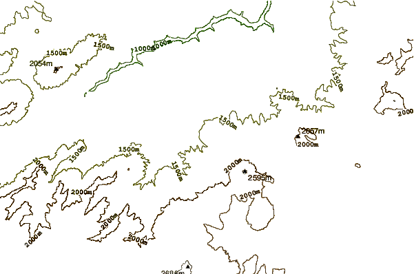 Mountain peaks around Abul Kasim (mountain)