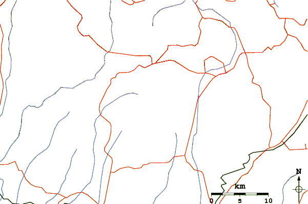 Roads and rivers around Acatenango or Fuego