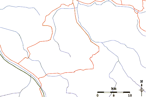 Roads and rivers around Acho