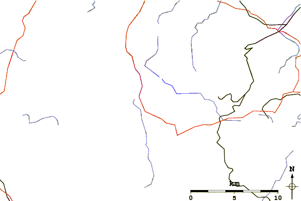 Roads and rivers around Achtermannshöhe