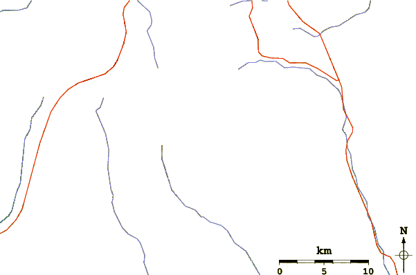 Roads and rivers around Aconcagua